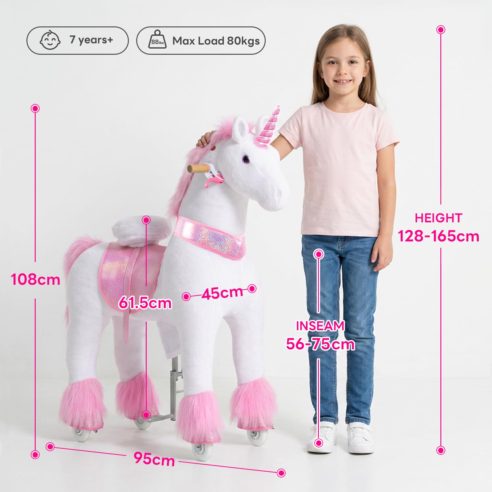 Amazon.co.jp: PonyCycle ラージユニコーンライドオントイ 女の子用